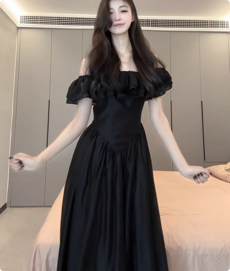 French High-end One Shoulder Dress For Women In Summer