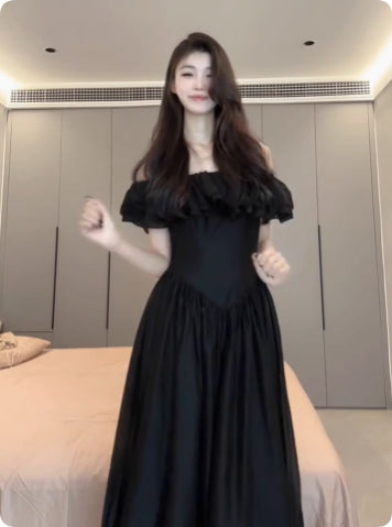 French High-end One Shoulder Dress For Women In Summer