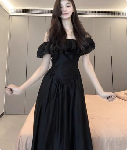 French High-end One Shoulder Dress For Women In Summer
