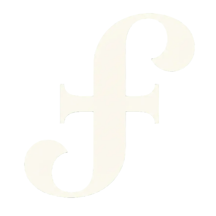 中心对称双 F 融合图标